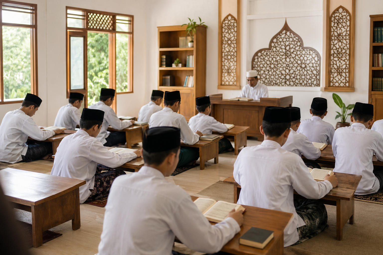 Kegiatan belajar santri